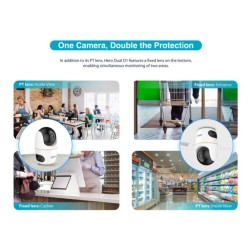 Dahua IP Indoor 5.0MP Wifi PT Dome - H5D-5F - Dual Lens — Buy in Cyprus with Fast Delivery
