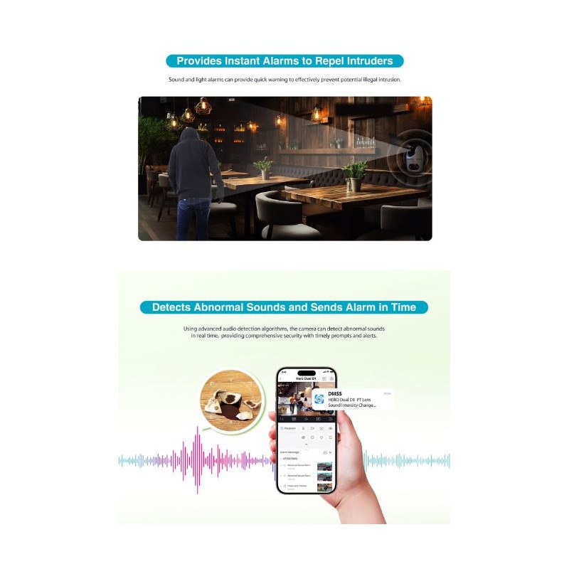 Dahua IP Indoor 5.0MP Wifi PT Dome - H5D-5F - Dual Lens — Buy in Cyprus with Fast Delivery