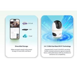 Dahua IP Indoor 5.0MP Wifi PT Dome - H5D-5F - Dual Lens — Buy in Cyprus with Fast Delivery