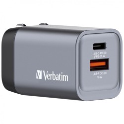 Verbatim Wall GaN Charger - GNC-35 - 35W USB-C USB-A (UK EU US) — Buy in Cyprus with Fast Delivery