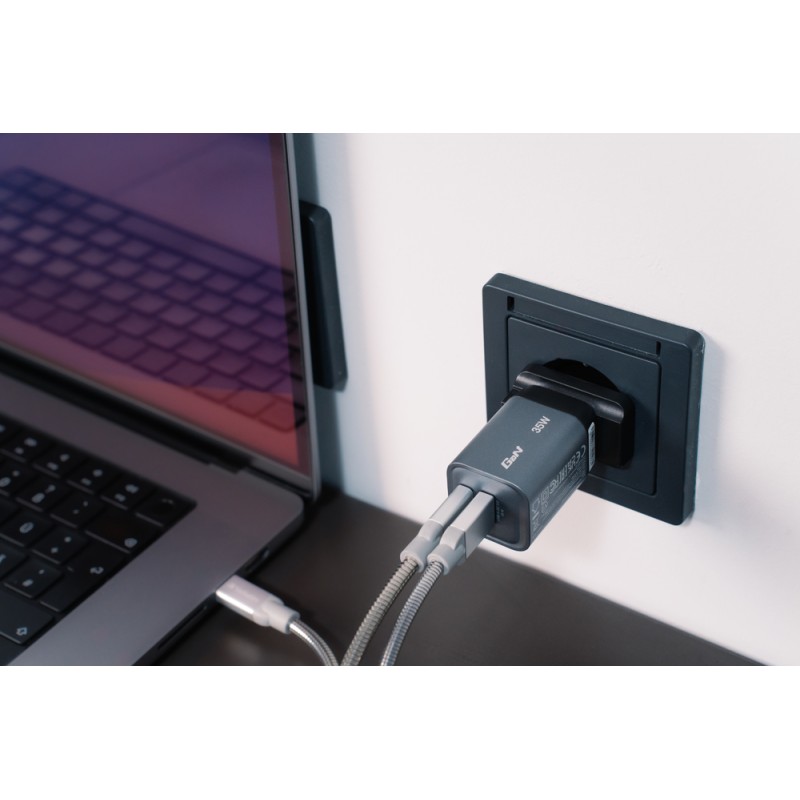Verbatim Wall GaN Charger - GNC-35 - 35W USB-C USB-A (UK EU US) — Buy in Cyprus with Fast Delivery