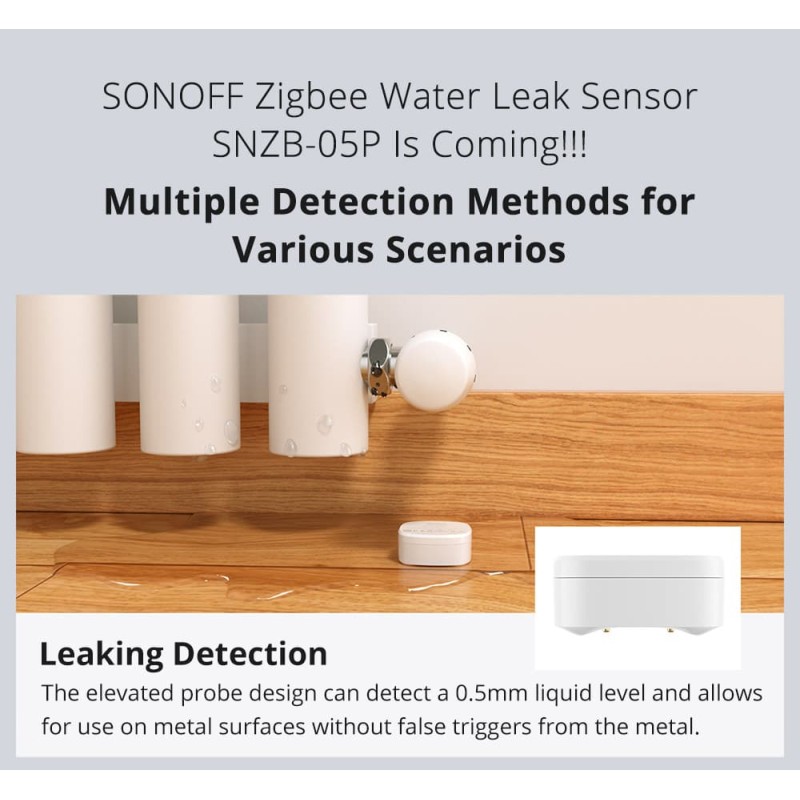 Sonoff ZigBee Smart Water Leak Sensor - SNZB-05P - ZigBee Smart Water Leak Sensor — Buy in Cyprus with Fast Delivery