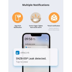 Sonoff ZigBee Smart Water Leak Sensor - SNZB-05P - ZigBee Smart Water Leak Sensor — Buy in Cyprus with Fast Delivery