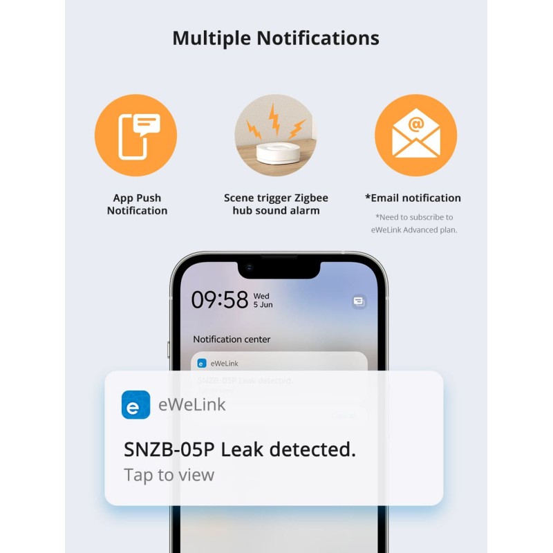 Sonoff ZigBee Smart Water Leak Sensor - SNZB-05P - ZigBee Smart Water Leak Sensor — Buy in Cyprus with Fast Delivery