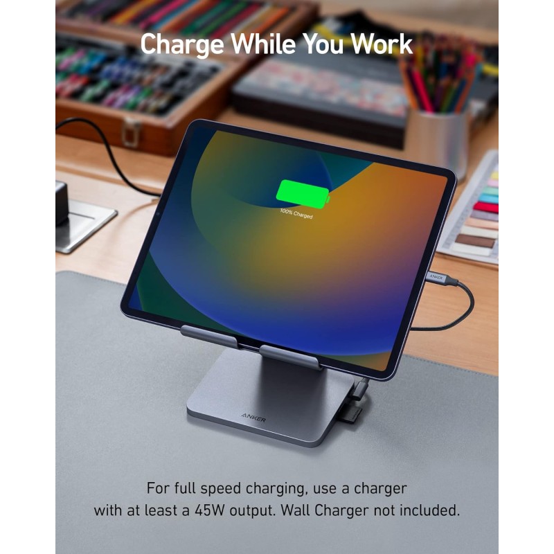 Anker Work USB-C Tablet Stand Hub - 551 - USB-C Tablet Stand Hub 8in1 — Buy in Cyprus with Fast Delivery
