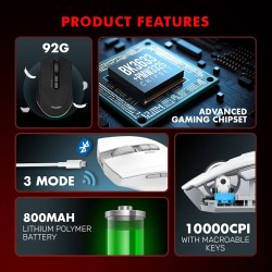 Armaggeddon Gaming Mouse - 7B MIRAGE VII - Wired+2.4G+BT Recharge Black — Buy in Cyprus with Fast Delivery