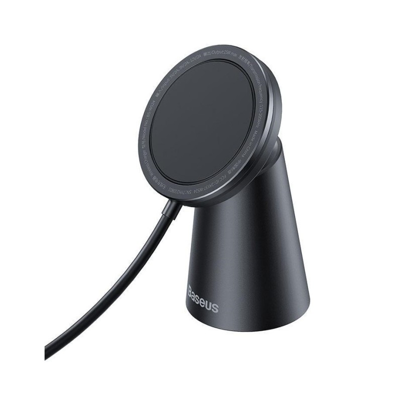 Baseus Simple Magnetic Stand Wireless Charger - Black — Buy in Cyprus with Fast Delivery