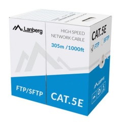 Lanberg CAT5e SFTP CU Cable 305m Grey - LCS5-11CU-0305-S - CAT5e SFTP CU Cable 305m Grey — Buy in Cyprus with Fast Delivery