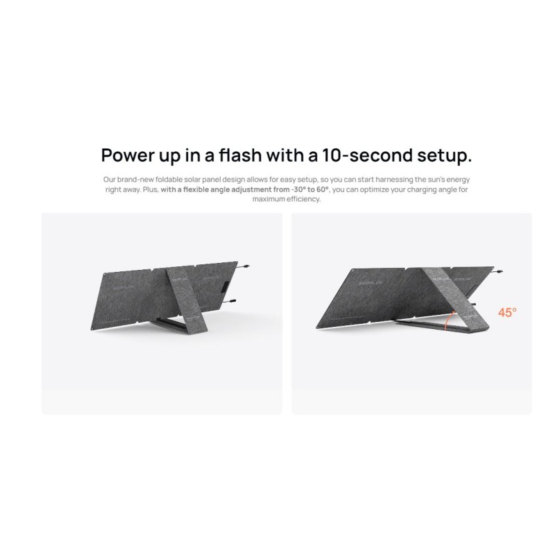 EcoFlow Solar Panel Portable 60W - SPP - Portable, 60W — Buy in Cyprus with Fast Delivery