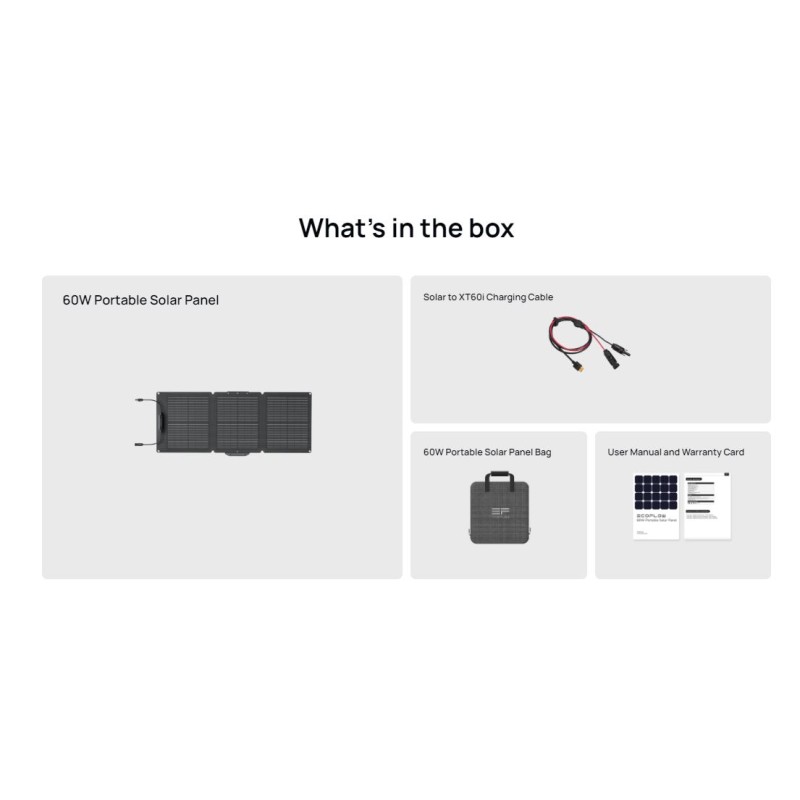EcoFlow Solar Panel Portable 60W - SPP - Portable, 60W — Buy in Cyprus with Fast Delivery