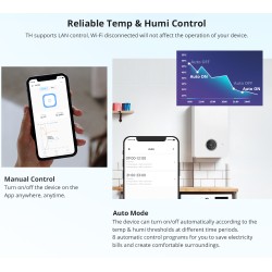 Sonoff WiFi Smart Switch TH Elite Smart Temperature and Humidity Monitoring - THR320D - 20A — Buy in Cyprus with Fast Delivery