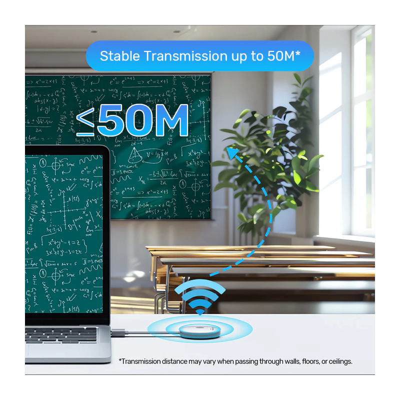 Unitek Wireless HDMI Transmitter & Receiver Kit - V1183A - Up to 50M, White — Buy in Cyprus with Fast Delivery