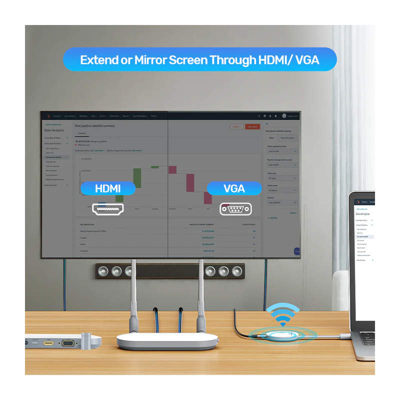 Unitek Wireless HDMI Transmitter & Receiver Kit - V1183A - Up to 50M, White — Buy in Cyprus with Fast Delivery