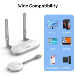 Unitek Wireless HDMI Transmitter & Receiver Kit - V1183A - Up to 50M, White — Buy in Cyprus with Fast Delivery