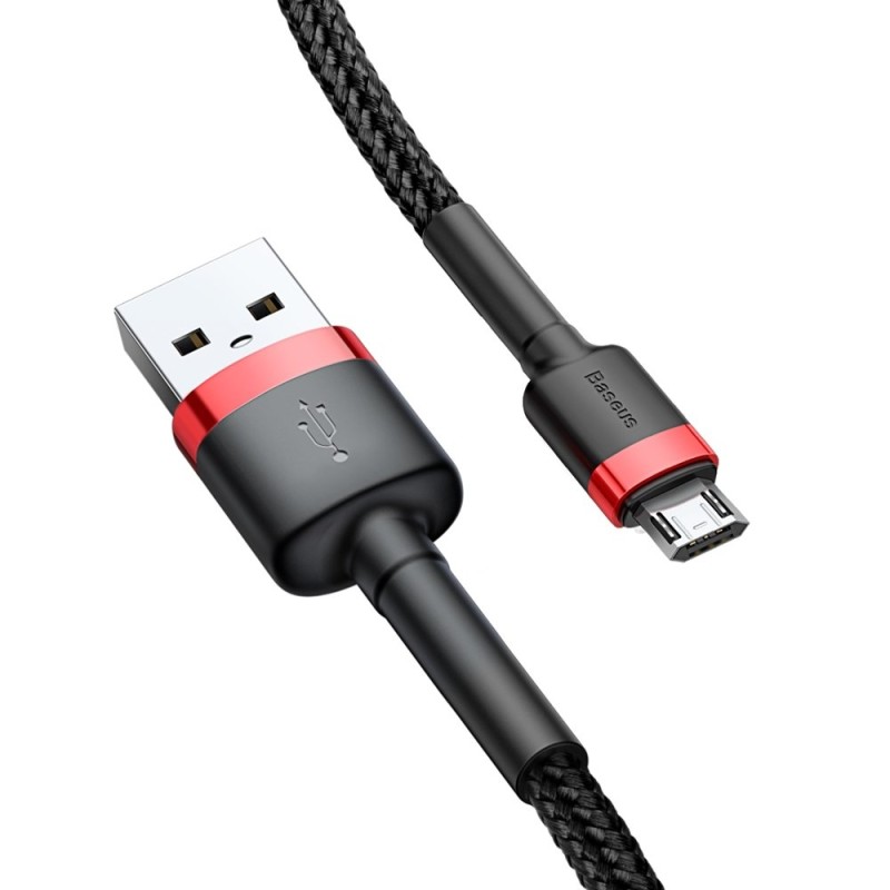 Baseus Cafule Braided MicroUSB Cable - 1.5A 2.0m Red — Buy in Cyprus with Fast Delivery