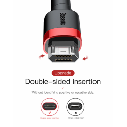 Baseus Cafule Braided MicroUSB Cable - 1.5A 2.0m Red — Buy in Cyprus with Fast Delivery