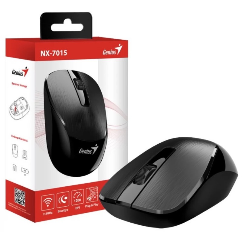 Genius Mouse Wireless - NX-7015 - Metal Black — Buy in Cyprus with Fast Delivery
