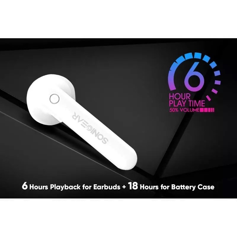 SonicGear EarPump - TWS3+ - BT Earphones White — Buy in Cyprus with Fast Delivery