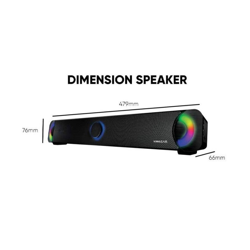 SonicGear SONICBAR - BT300 Pro - Portable BT FM RGB Soundbar — Buy in Cyprus with Fast Delivery