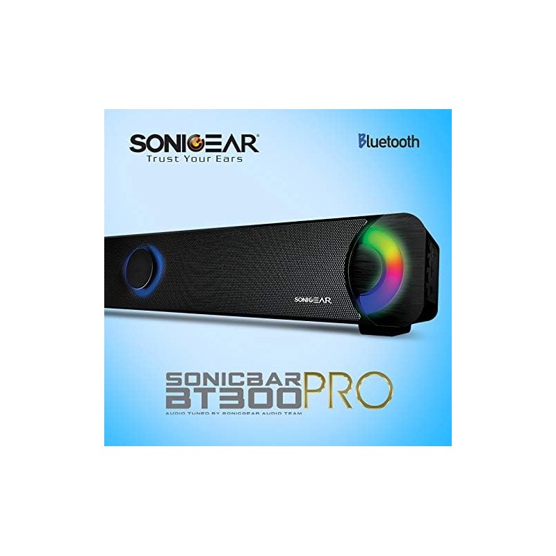 SonicGear SONICBAR - BT300 Pro - Portable BT FM RGB Soundbar — Buy in Cyprus with Fast Delivery