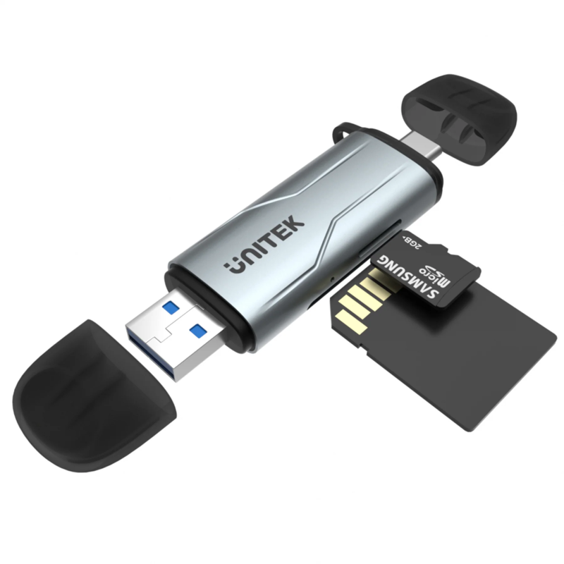 Unitek Card Reader - R1010A - USB-A C 3.0 to Micro SD SD — Buy in Cyprus with Fast Delivery