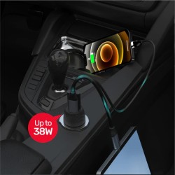 Unitek Charger for Car - P1400A - 38W USBC PD20W+USBA QC3.0 — Buy in Cyprus with Fast Delivery