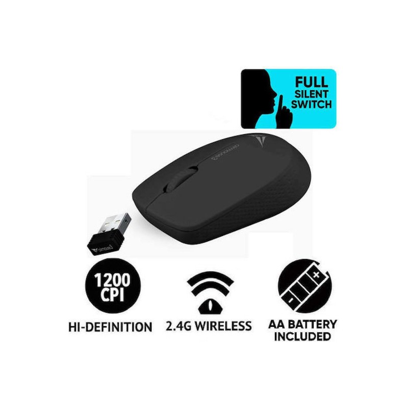 Alcatroz Mouse - AIRMOUSE 3 - Wireless Silent Black — Buy in Cyprus with Fast Delivery