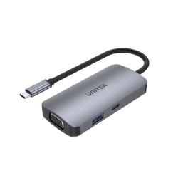 Unitek USB3.1 TypeC Hub 2xHDMI VGA PD100W up to 3 monitors - D1051A - USB3.1 TypeC Hub 2xHDMI VGA PD100W up to 3 monitors