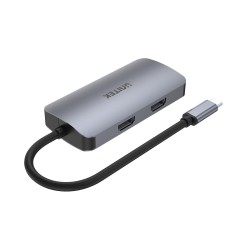 Unitek USB3.1 TypeC Hub 2xHDMI VGA PD100W up to 3 monitors - D1051A - USB3.1 TypeC Hub 2xHDMI VGA PD100W up to 3 monitors