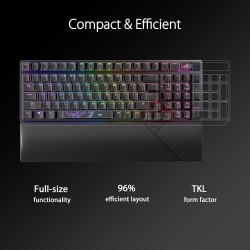 ASUS Gaming Keyboard Mechnanical Tri-Mode 2.4Ghz Bluetooth USB WristRest ROG STRIX SCOPE II 96 Wireless NXSW