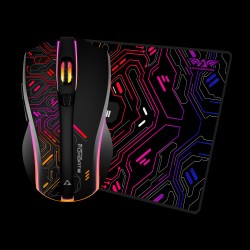 Armaggeddon Gaming Mouse - FOXBAT-III - Wired+2.4G Recharge Cyberpunk Black — Buy in Cyprus with Fast Delivery
