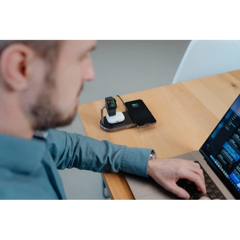 Verbatim Wireless Charger - WCS-03 - 3in1 Qi & MFI Certified for Apple Devices — Buy in Cyprus with Fast Delivery