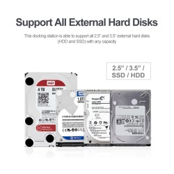 Unitek HDD Docking Station - Y-1078 - 2.5 3.5inch SATA6G Single Bay — Buy in Cyprus with Fast Delivery