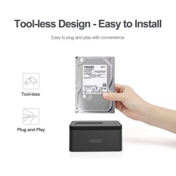 Unitek HDD Docking Station - Y-1078 - 2.5 3.5inch SATA6G Single Bay — Buy in Cyprus with Fast Delivery