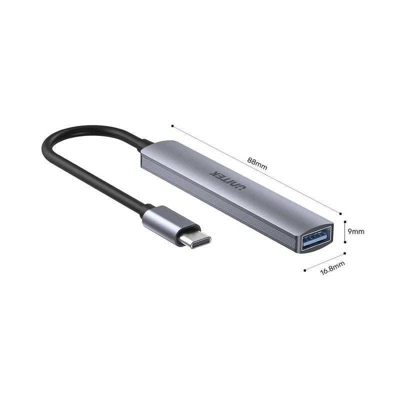 Unitek USB-C Hub 4port 3xUSB2.0 1xUSB3.0 - H1208B - USB-C Hub — Buy in Cyprus with Fast Delivery