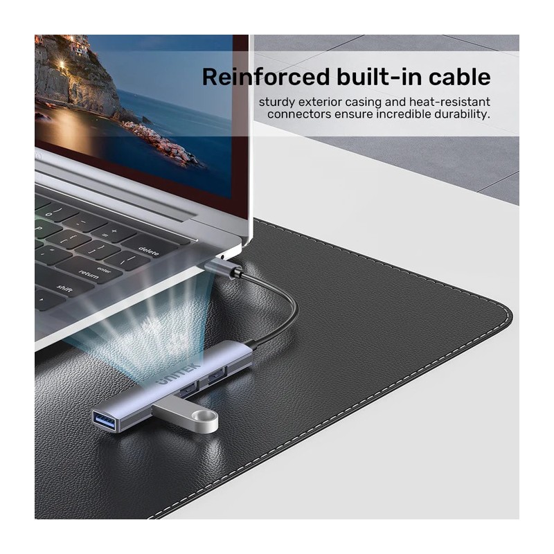 Unitek USB-C Hub 4port 3xUSB2.0 1xUSB3.0 - H1208B - USB-C Hub — Buy in Cyprus with Fast Delivery