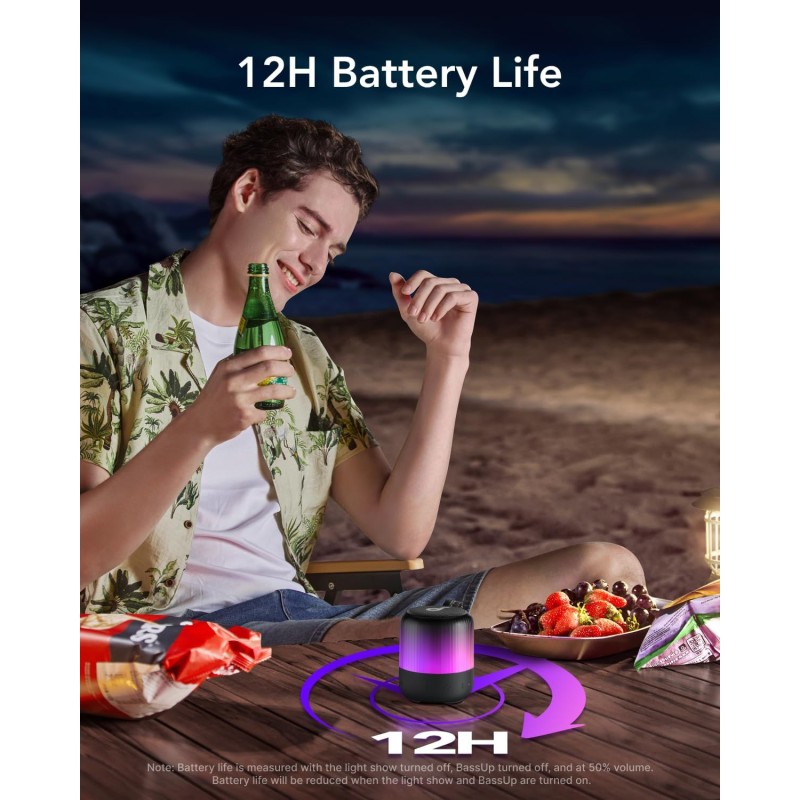 Anker Soundcore Speaker - BT IP67 Glow Mini Black — Buy in Cyprus with Fast Delivery