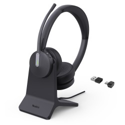 Yealink Headset Wireless Bluetooth 3-Mic NC with BT Dongle & Charging Stand - BH70 - Dual Teams