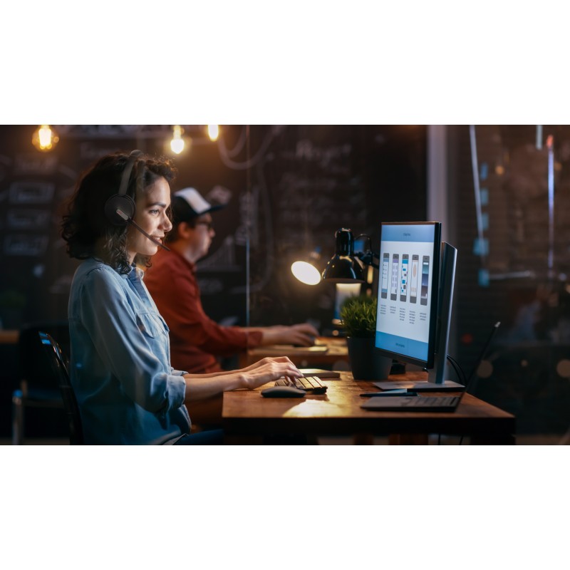 Yealink Headset Wireless Bluetooth 3-Mic NC with BT Dongle & Charging Stand - BH70 - Dual Teams