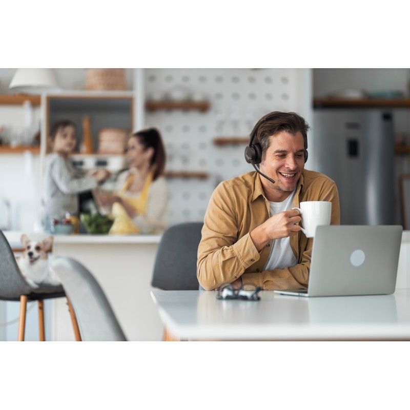 Yealink Headset Wireless Bluetooth 3-Mic NC with BT Dongle & Charging Stand - BH70 - Dual Teams