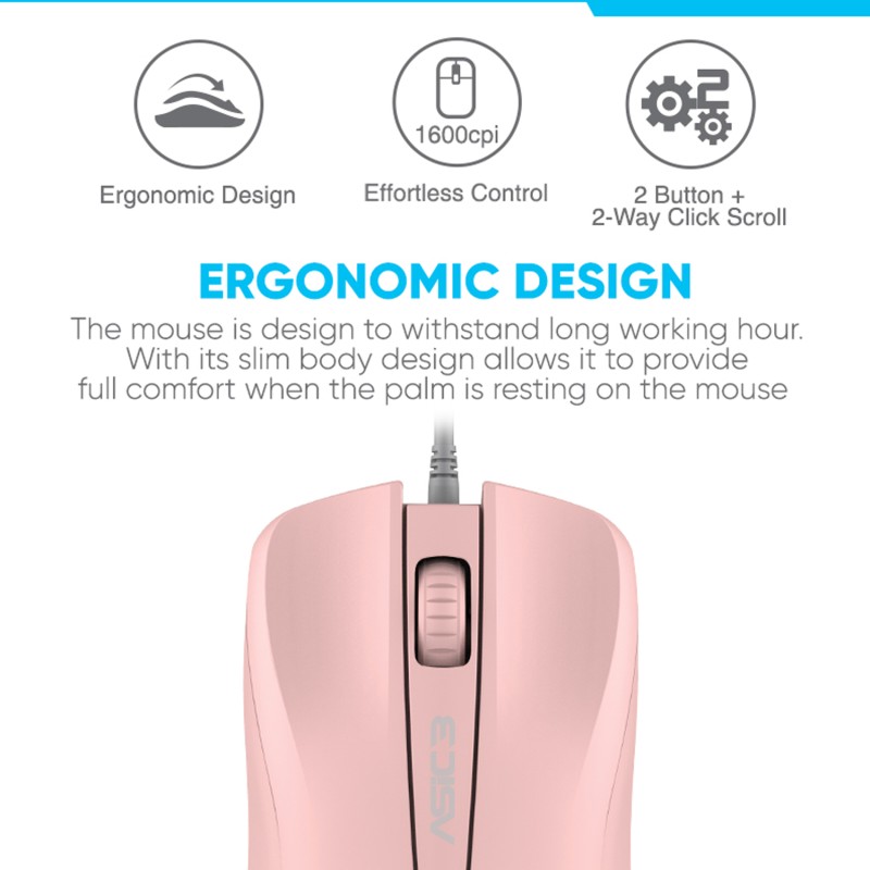 Alcatroz Wired Mouse - ASIC 3 - White Blister — Buy in Cyprus with Fast Delivery