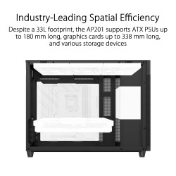 ASUS PC Case - AP201 - mATX Tempered Glass Panel USB-C PRIME Black — Buy in Cyprus with Fast Delivery