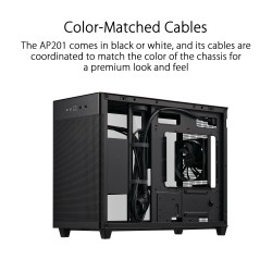 ASUS PC Case - AP201 - mATX Tempered Glass Panel USB-C PRIME Black — Buy in Cyprus with Fast Delivery