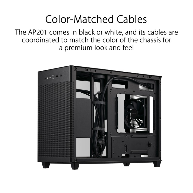 ASUS PC Case - AP201 - mATX Tempered Glass Panel USB-C PRIME Black — Buy in Cyprus with Fast Delivery