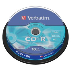 Verbatim CD-R - 43437 - 700MB 52X 10-Pack Spindle — Buy in Cyprus with Fast Delivery