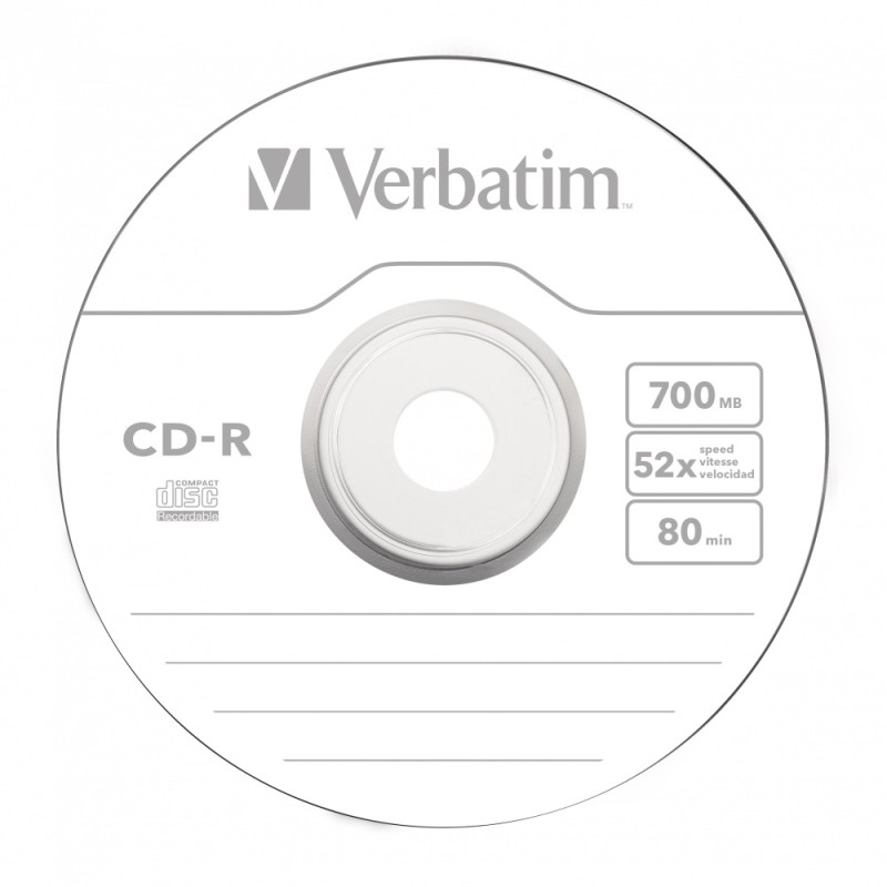 Verbatim CD-R - 43437 - 700MB 52X 10-Pack Spindle — Buy in Cyprus with Fast Delivery