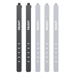 Unitek Cable Organizer Silicone FlexiTies - OT1095A - 5pk (2xBlack 3xGrey) 135x10mm — Buy in Cyprus with Fast Delivery