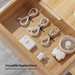 Unitek Cable Organizer Silicone FlexiTies - OT1095A - 5pk (2xBlack 3xGrey) 135x10mm — Buy in Cyprus with Fast Delivery