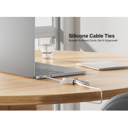 Unitek Cable Organizer Silicone FlexiTies - OT1095A - 5pk (2xBlack 3xGrey) 135x10mm — Buy in Cyprus with Fast Delivery