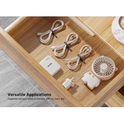 Unitek Cable Organizer Silicone FlexiTies - OT1095A - 5pk (2xBlack 3xGrey) 135x10mm — Buy in Cyprus with Fast Delivery